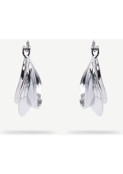 Asimetrik Formlu Gümüş Küpe