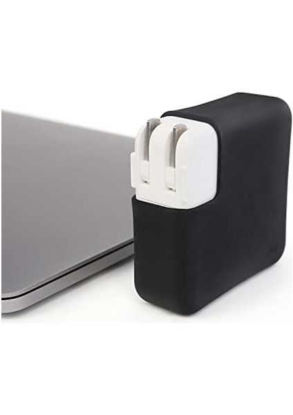 MacBook Pro 14 M3 M4 ve MacBook Air 15 M4 Şarj Adaptör Kılıfı Silikon 70W Usb-C Uyumlu Ayrıca MacBook Air M2 M3 Serileri ile Kullanılabilir Siyah modelleri