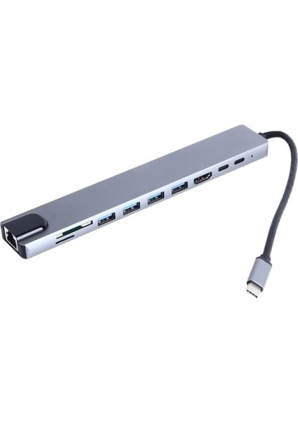 Type C Hub, 10 In 1 4 Adet 3.0 USB Çoklayıcı,4k HDMI Bağlantısı,sd Tf Kart OKUYUCU,RJ45 Ethernet,2 Adet USB C Pc Bağlantı Girişli Adaptörü ile Uyumlu ZR795 modelleri