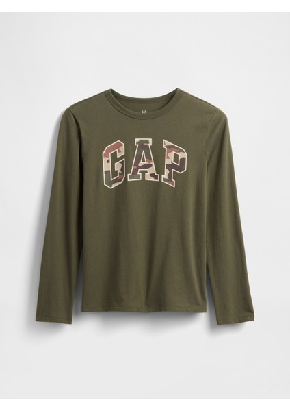 Erkek Çocuk Yeşil Gap Logo T-Shirt