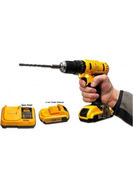 Çift Akülü Matkap Vidalama Seti ( Lisinya )