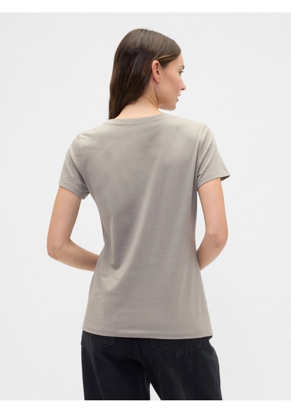 Kadın Açık Kahverengi Gap Logo T-Shirt indirimleri