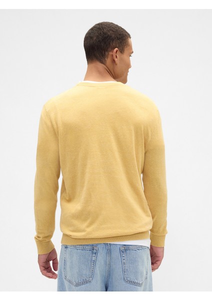 Erkek Sarı Bisiklet Yaka Kazak indirimleri