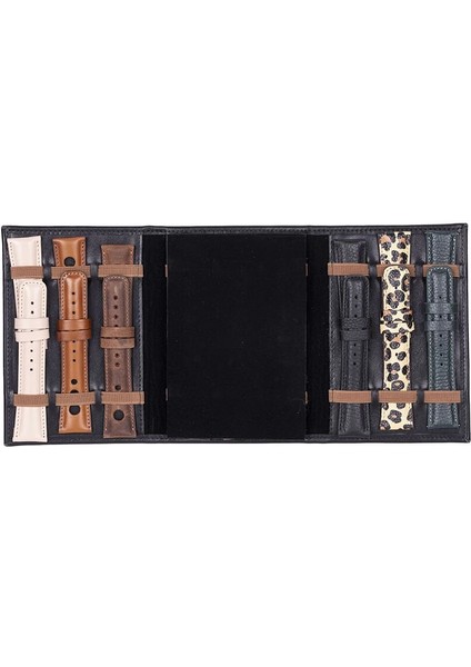 Hakiki Deri, El Yapımı, Saat Kordonu Taşıma Çantası, Kömür Siyah fırsatları