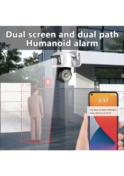 4mp Yoosee Çift Lens Ip Kamera - Wıfı Açık Otomatik Izleme, Su Geçirmez Kablosuz Güvenlik Ev Kamerası, Renkli Gece Görüş ( Lisinya )