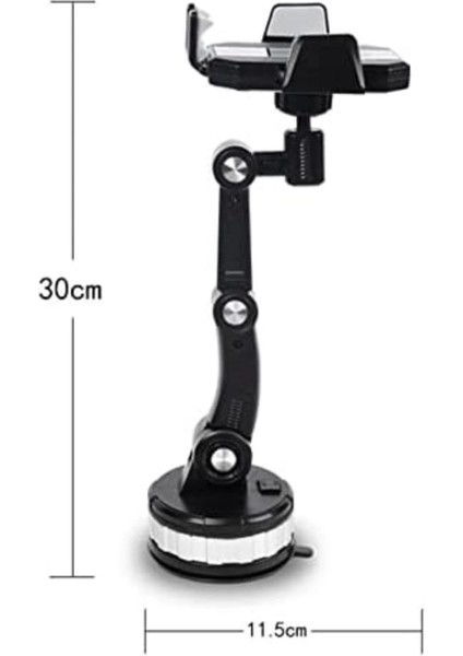 Jel Vantuzlu Cama Takılabilen Güçlü 360 Derece Dönebilen Ayarlanabilir Araç Içi Vantuzlu Telefon Tutucu ( Lisinya )