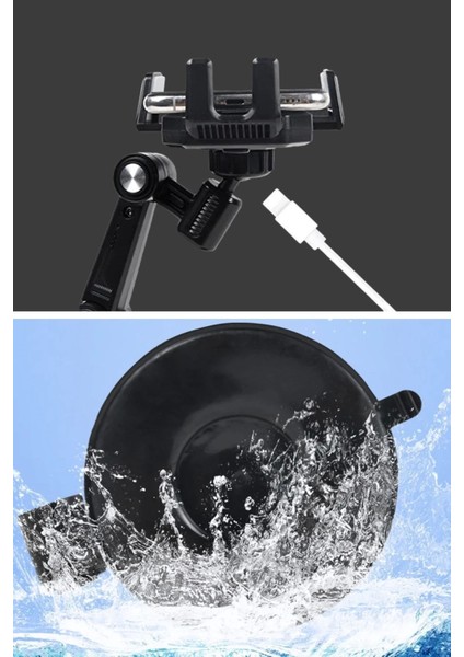 Jel Vantuzlu Cama Takılabilen Güçlü 360 Derece Dönebilen Ayarlanabilir Araç Içi Vantuzlu Telefon Tutucu ( Lisinya )