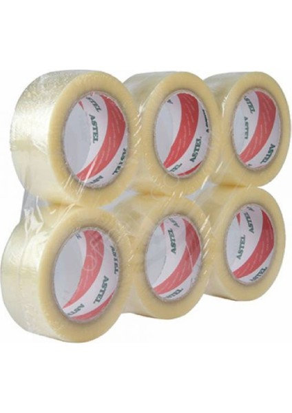 6'lı 50 Metrelik Şeffaf Koli Bandı – 45 mm Genişlik Ambalaj & Paketleme Bandı fiyatları