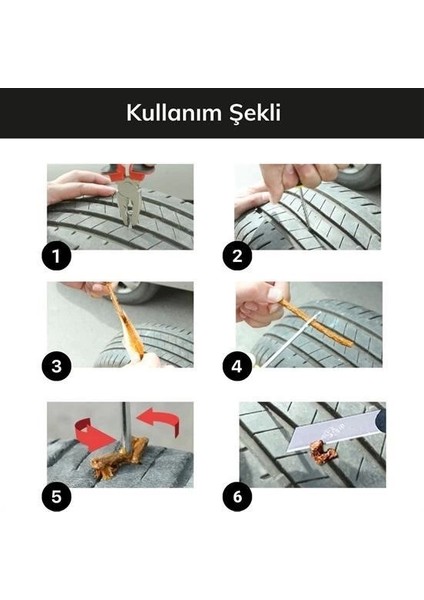 6 Parça Araba Motosiklet Otomobil Bisiklet Lastik Tamir Kiti Araç Bakım Seti ( Lisinya ) fırsatları