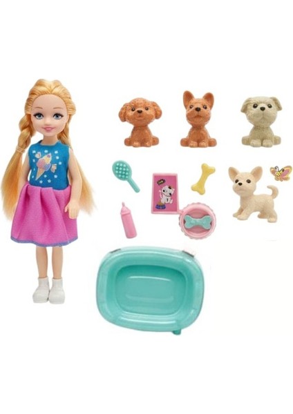 Pet Shop - Bebekli Köpek Bakım Seti - 7722-3 - Sarışın (Lisinya) fiyatları