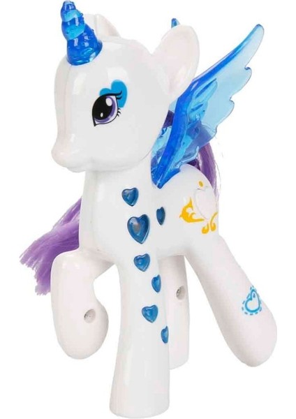 Işıltılı Pony Figür - Işıklı Figür - Mavi (Lisinya)