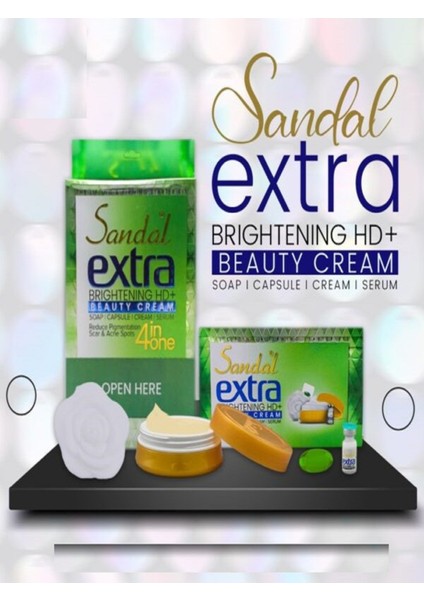 Extra Etkili Hd Güzellik Beyazlatıcı Yüz Güzelleştirici Krem + Kabun + Kerum + Kapsül Set