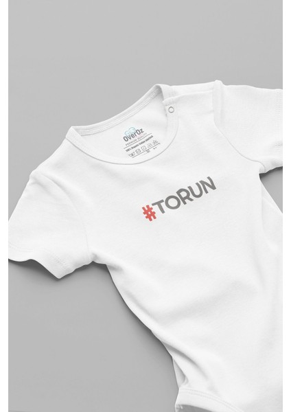 Organik %100 Pamuk Torun Dede Baskılı Bebek Body Beyaz Badi Çıtçıtlı Zıbın 5829