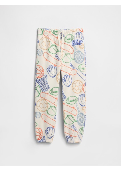 Erkek Bebek Kırık Beyaz Relaxed Gap Logo Pull-On Jogger Eşofman Altı