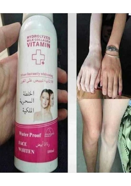 Hidrolize Collagen Doğal Süt Özlü Yüz Vücut Beyazlatıcı Krem Sprey Suya Dayanıklı 180 ml fiyatları