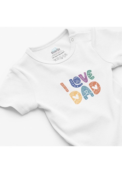 Organik %100 Pamuk Love Mom & Dad Anne Baba 2'li Bebek Body Set Çıtçıtlı Badi Zıbın Ikili 5191-5192 fiyatları