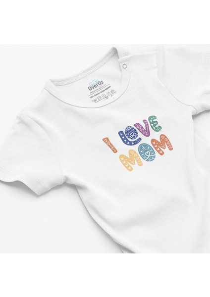 Organik %100 Pamuk Love Mom & Dad Anne Baba 2'li Bebek Body Set Çıtçıtlı Badi Zıbın Ikili 5191-5192 modelleri