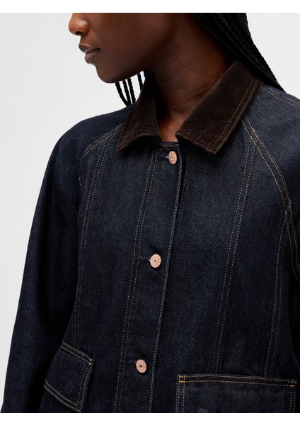 Kadın Lacivert Ultrasoft Denim Swing Chore Ceket modelleri