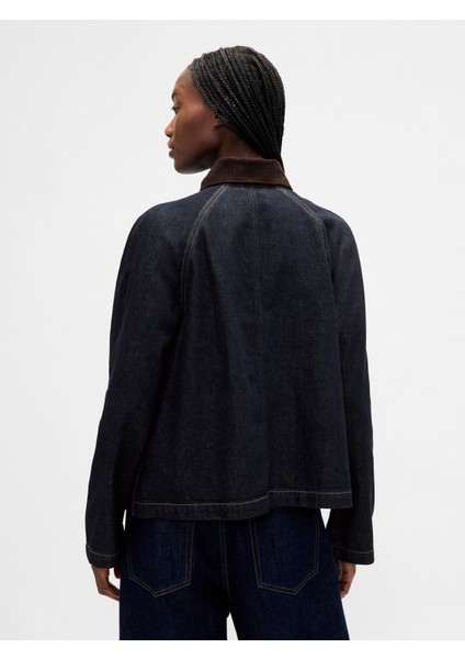 Kadın Lacivert Ultrasoft Denim Swing Chore Ceket fırsatları