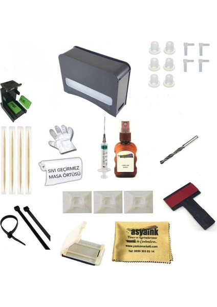 Canon Uyumlu Bitmeyen Kartuş Tankı - Full Ekipmanlı - Piano Black Lüks Tip Kasa Hortumları Dahil