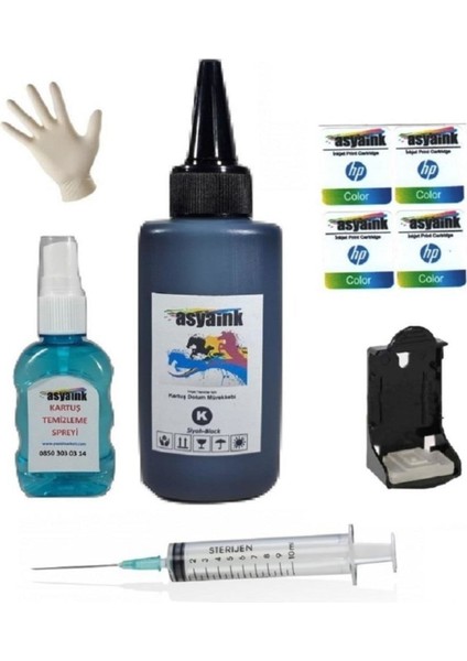 Hp Deskjet 2180 Yazıcı Siyah Kartuş Dolum Seti - Hp 21