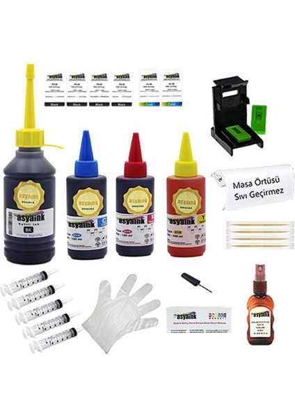 Canon MG2555 /MG2950 / MG3050 Uyumlu Ekonomik Kartuş Dolum Seti