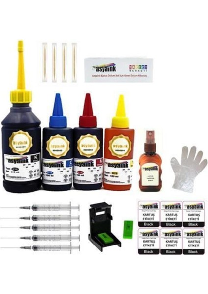 Hp Deskjet D1620 / D1630 Uyumlu Ekonomik Kartuş Dolum Seti HP300