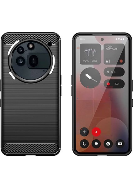 Nothing Phone 3A Pro Telefon Kılıfı, Fırçalanmış Karbon Fiber Dokulu Esnek TPU Tampon, Darbe Emici Koruyucu Kılıf Nothing Phone 3A Pro (Yurt Dışından) fiyatları