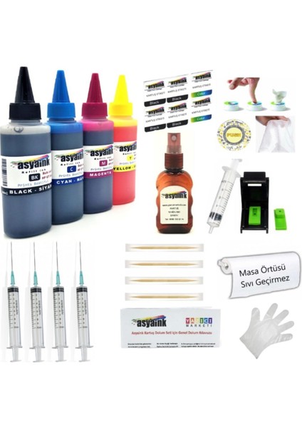 Hp Deskjet 4268 Yazıcı Kartuş Dolum Seti -Hp 350-HP 351