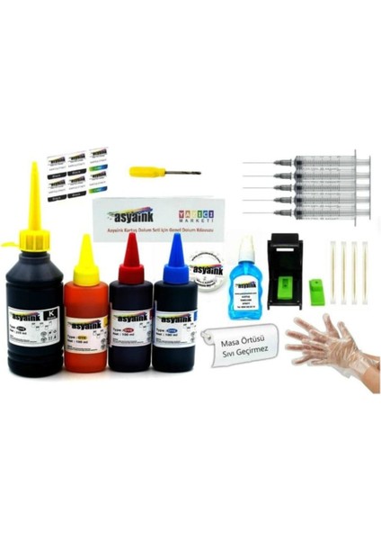 Canon MG2250 / MG3250 MG4150 Uyumlu Ekonomik Kartuş Dolum Seti