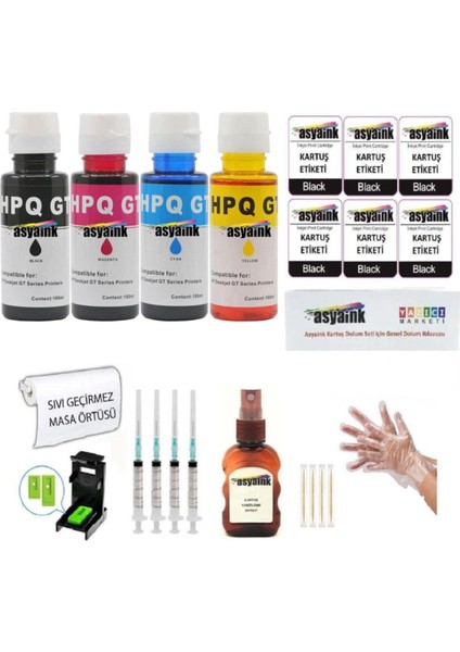 Hp Deskjet 2710 2721 Hp 305 Uyumlu 4 Renk Kartuş Dolum Seti