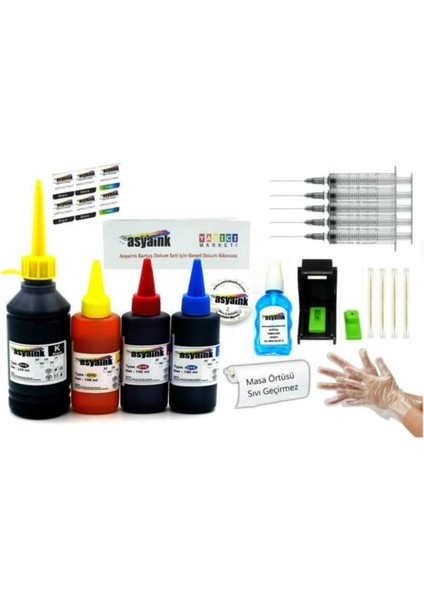 Hp Deskjet D2360 / D2368 Uyumlu Ekonomik Kartuş Dolum Seti Hp 21