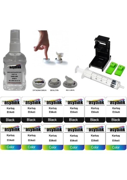 Hp Kartuşlar Için Uyumlu Vakum Aparatı ve Bakım Seti