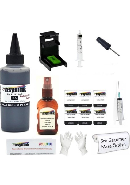 Canon E464 Yazıcı - Pg-46 Siyah Kartuş Dolum Seti