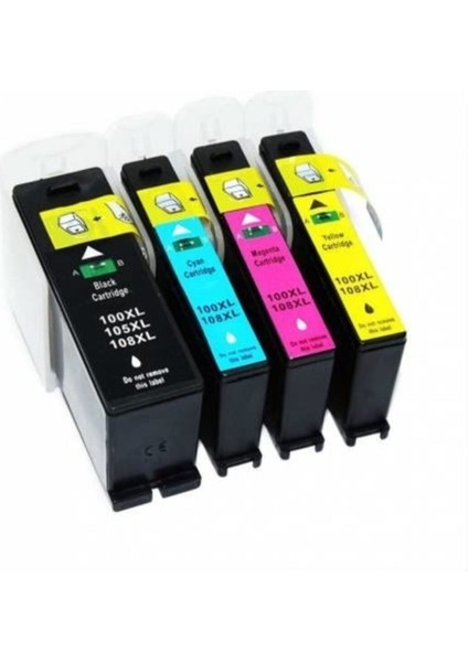 Lexmark 100XL Muadil Kartuş Seti 4 Adet - PRO205/705/808/S305/405