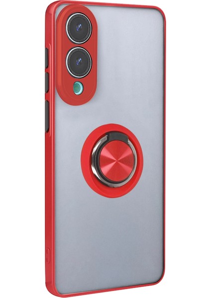 Lvsqvr Newface Samsung Galaxy S25 Edge Kılıf Montreal Yüzüklü Silikon Kapak - Kırmızı modelleri