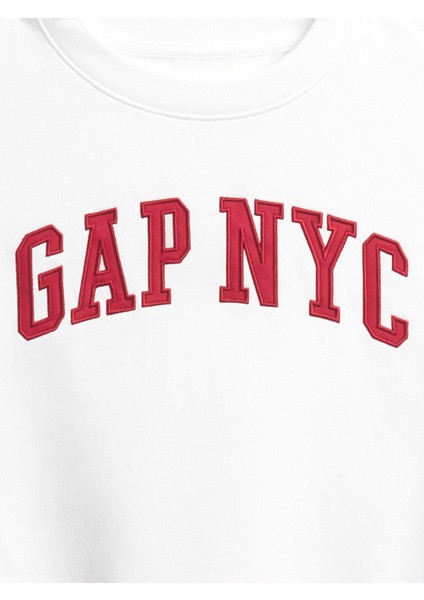 Kadın Beyaz Vintagesoft Gap Logo Wedge Sweatshirt modelleri