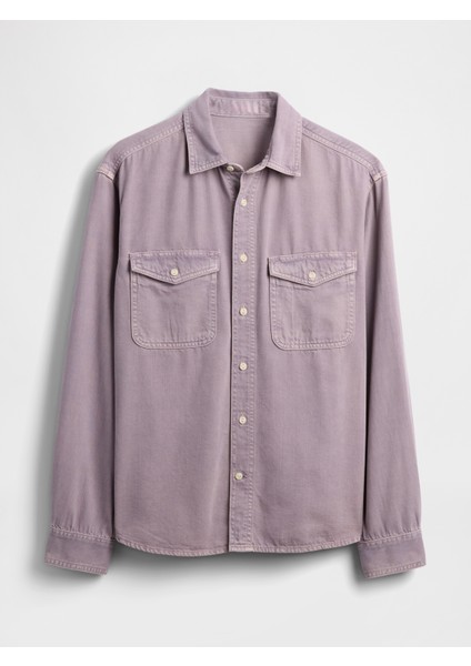 Erkek Lila Ultrasoft Denim Relaxed Gömlek fiyatları