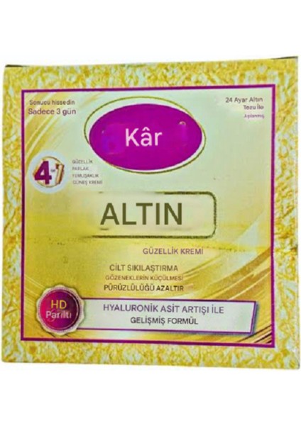 Gold Altın Krem Güzellik Yüz Bakım Krem Seti Sihirli Krem Ile 3 Günde Güzelleşin