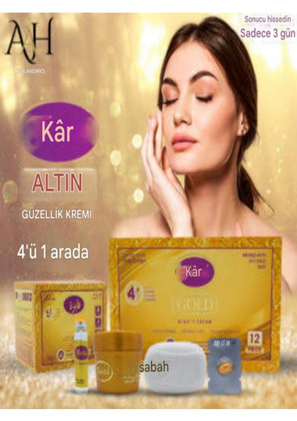 Gold Altın Kar Beyaz Sihirli Güzellik Kremi Sadece 3 Günde Etkili Çözüm 4 Lü Set