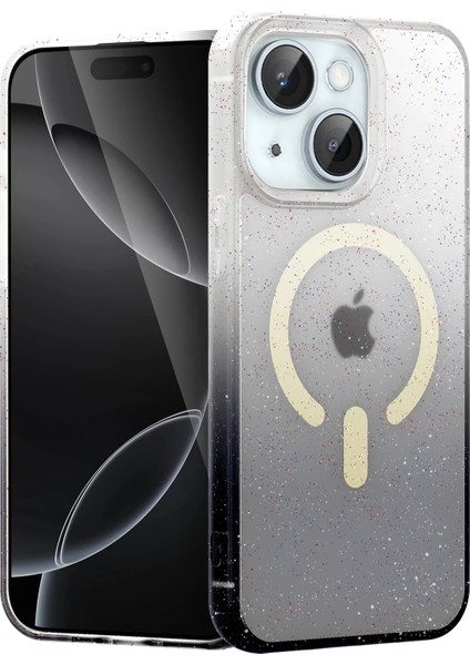 Lvsqvr Newface Apple Iphone 14 Pummel Shiny Magsafe Kapak - Siyah