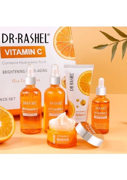Cilt Bakımı Seti 5'i 1 Arada Beyazlatma ve Yaşlanma Karşıtı C Vitamini Özü Dr. Rashel fiyatları