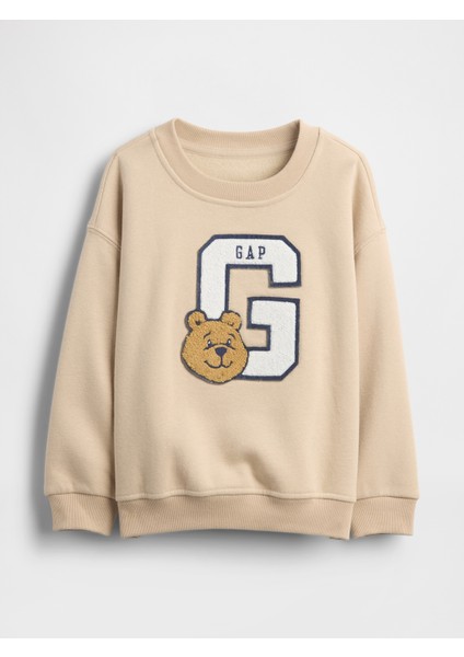 Erkek Bebek Bej Vintagesoft Varsity Bear Gap Logo Sweatshirt
