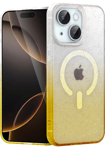 Lvsqvr Newface Apple Iphone 14 Pummel Shiny Magsafe Kapak - Gold