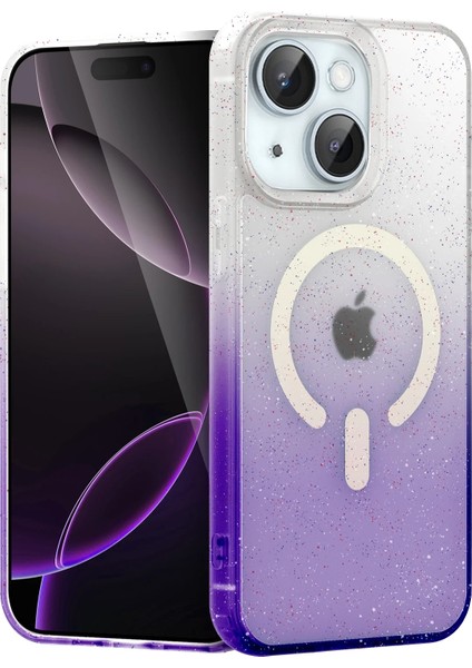 Lvsqvr Newface Apple Iphone 14 Pummel Shiny Magsafe Kapak - Mor