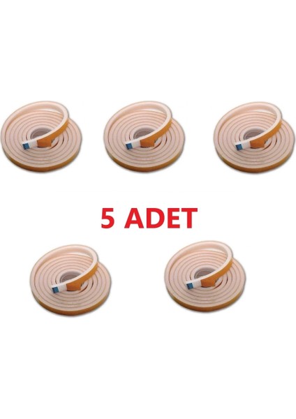 5 Adet 3 Metre Yapışkanlı Kapı Bandı Isı Yalıtım Süngeri ( Lisinya )