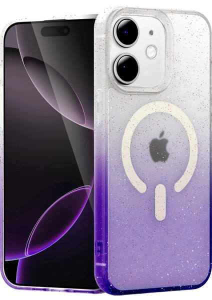 Lvsqvr Newface Apple Iphone 12 Pummel Shiny Magsafe Kapak - Mor