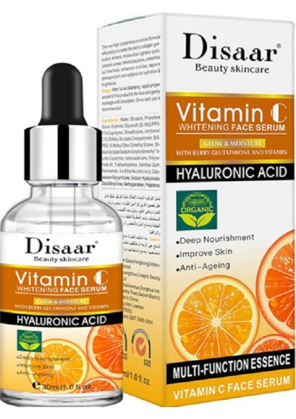 100 % Organic C Vitamini Cilt Serumu Adınlatıcı Ölü Deri Siyah Halka Akne Kararma Karşıtı Serum fiyatları