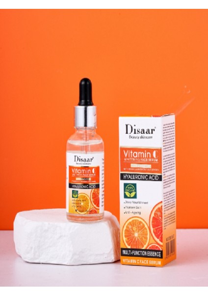 100 % Organic C Vitamini Cilt Serumu Adınlatıcı Ölü Deri Siyah Halka Akne Kararma Karşıtı Serum