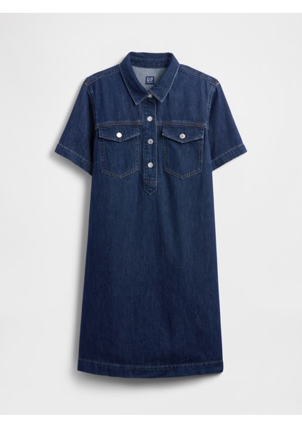 Kadın Lacivert Denim Mini Elbise fiyatları